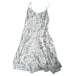 Old Navy Women Black White Floral Shell Print Cami Sundress Small Smocked Back